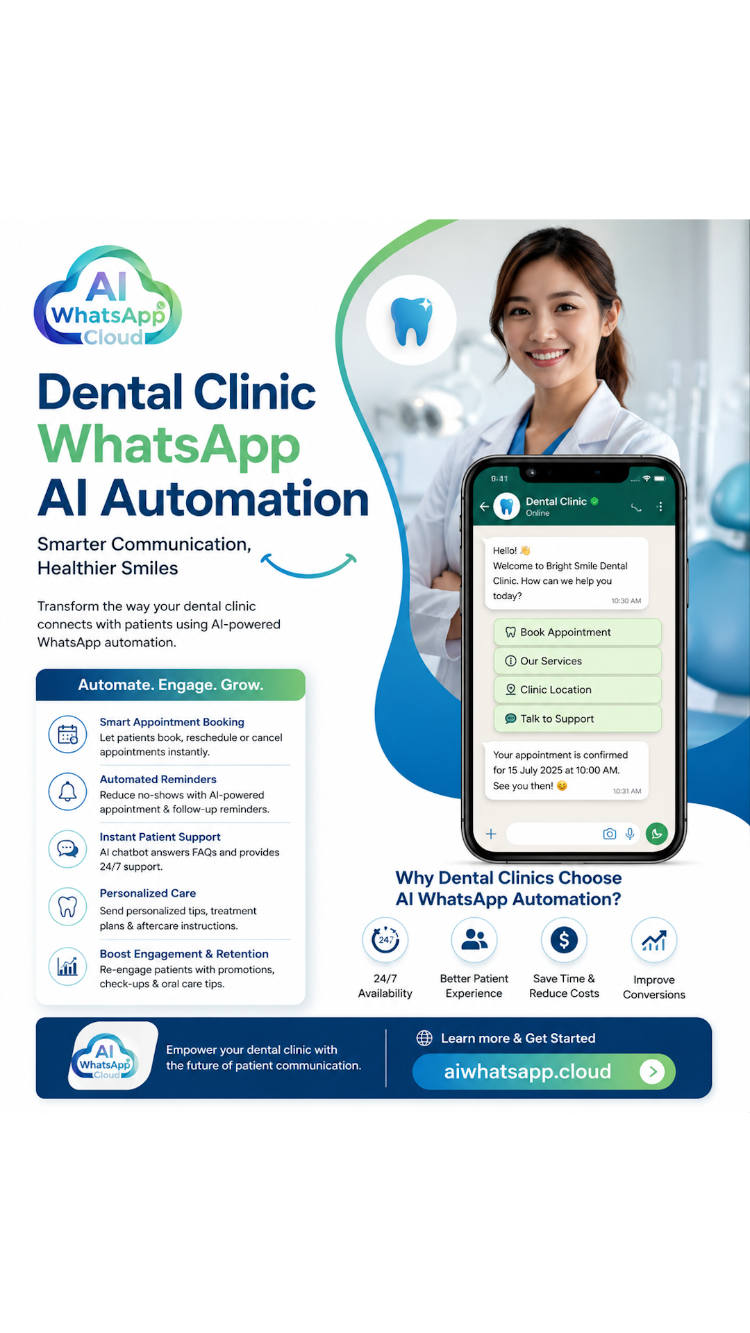 AI WhatsApp for Dental Clinics: Automate Patient Enquiries and Appointment Booking